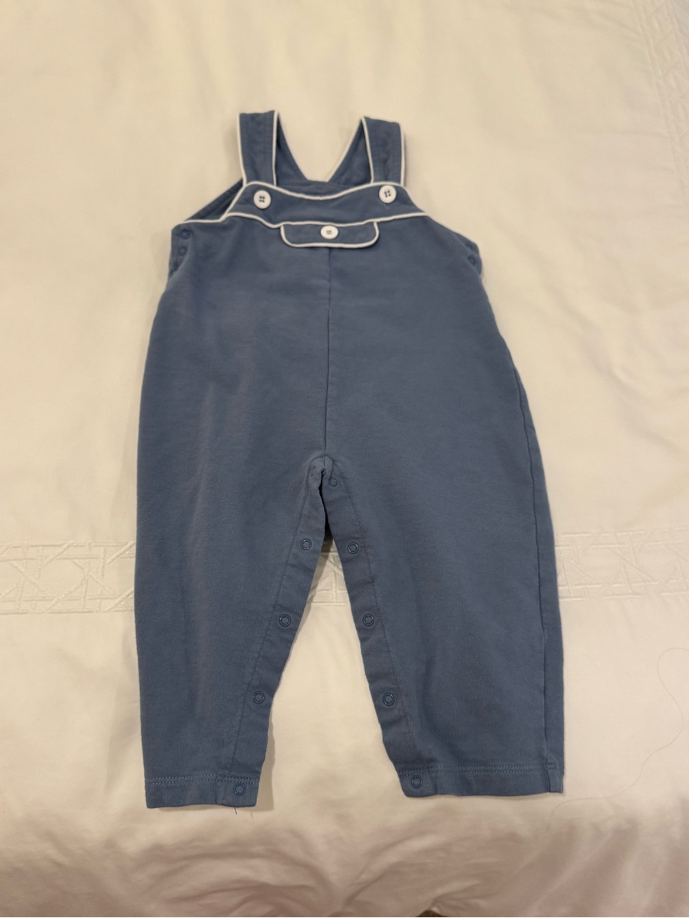 bella bliss Blue Overalls with White Piping